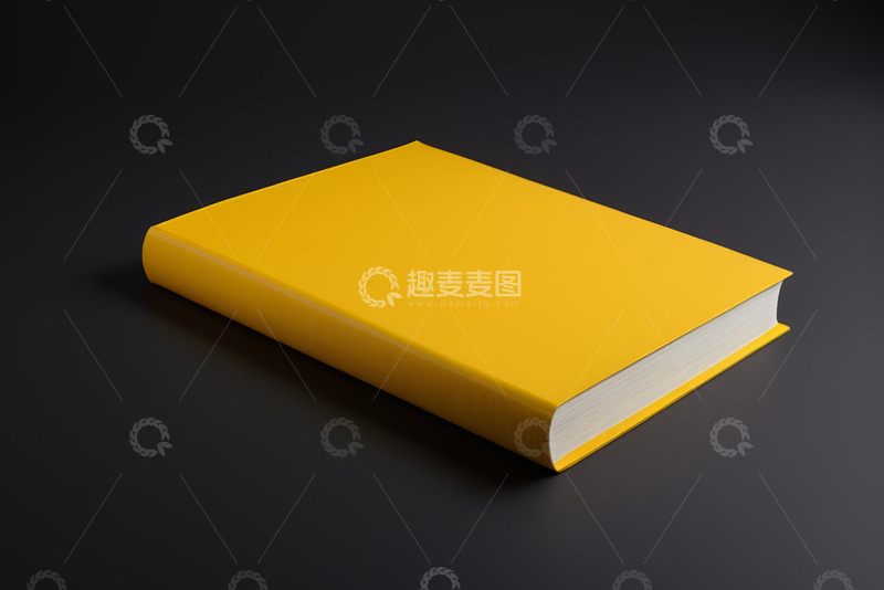 高清大图下载【趣麦麦图】黄色书籍静物展示