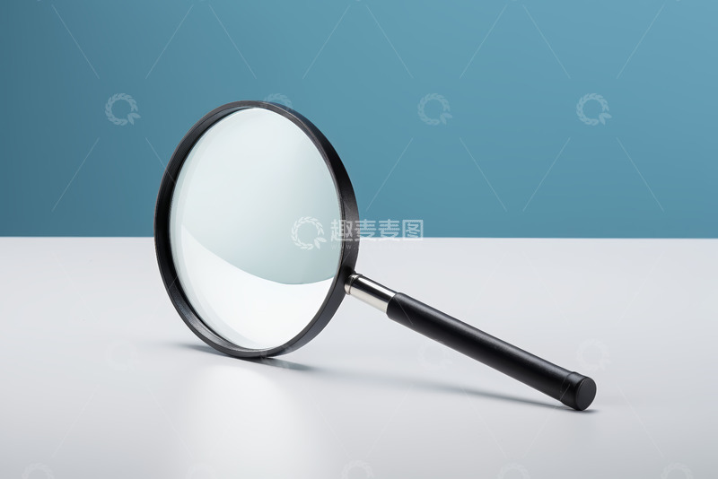 高清大图下载【趣麦麦图】黑色放大镜特写
