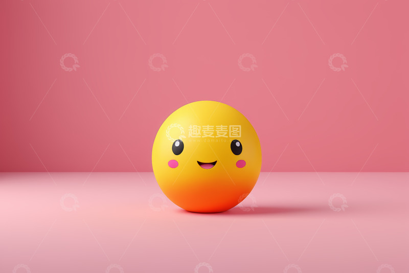 高清大图下载【趣麦麦图】粉色背景可爱表情符号