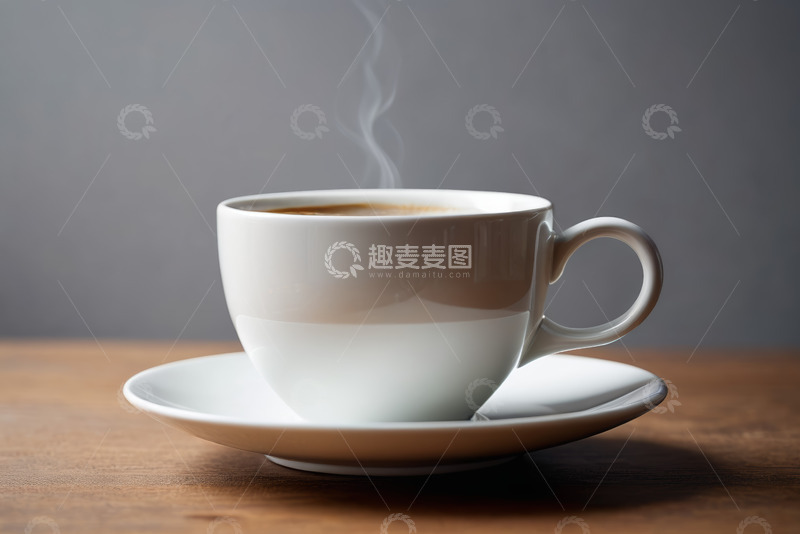 高清大图下载【趣麦麦图】木桌上的热咖啡