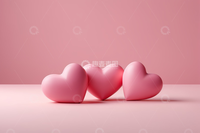 高清大图下载【趣麦麦图】粉色爱心静物摆拍