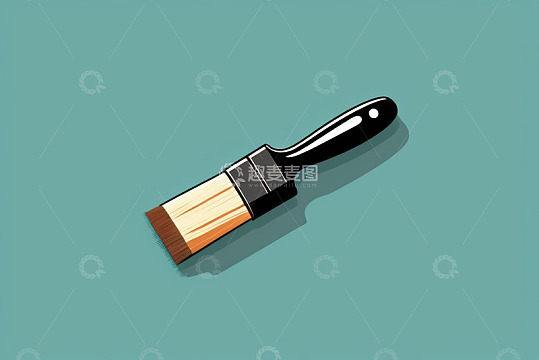 扁平风格油漆刷插画素材