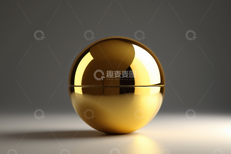 高清大图下载【趣麦麦图】金色金属球体静物