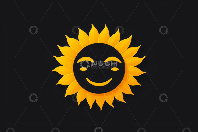 高清大图下载【趣麦麦图】笑脸太阳动画图标素材