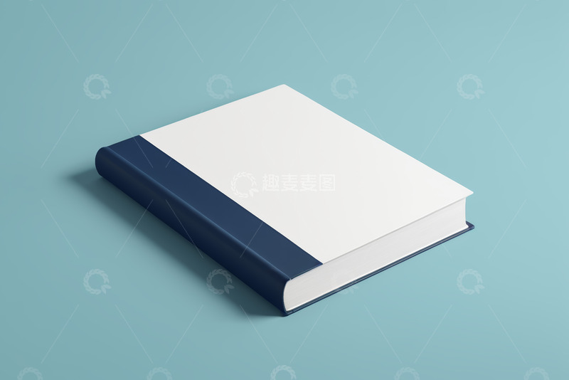 高清大图下载【趣麦麦图】蓝白配色精装书籍素材