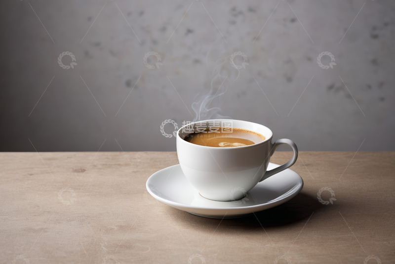 高清大图下载【趣麦麦图】木桌上的热咖啡特写