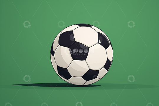 绿色背景下的足球