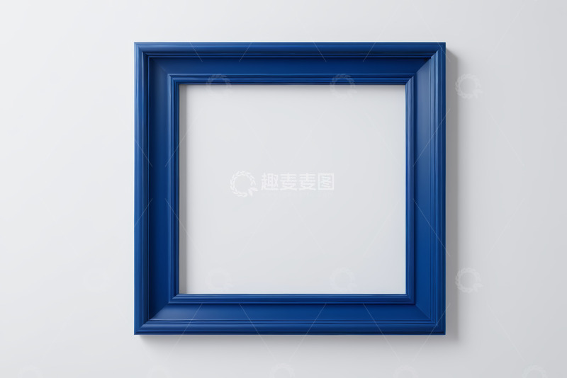 高清大图下载【趣麦麦图】蓝色方形画框静物