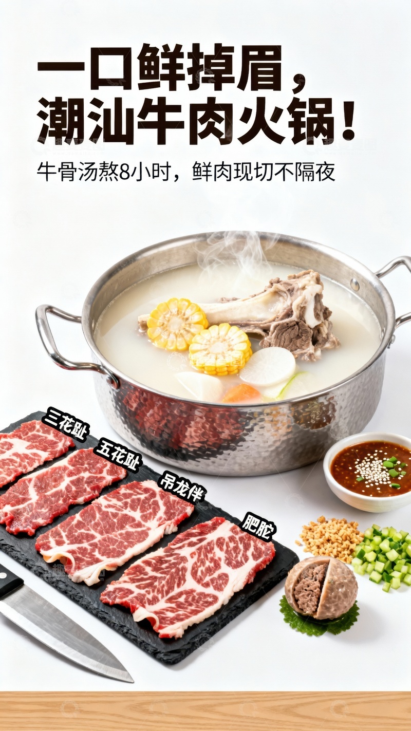 高清大图下载【趣麦麦图】牛肉火锅海报设计