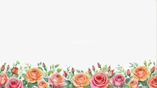 花卉装饰白色背景图