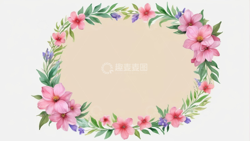 高清大图下载【趣麦麦图】花卉装饰边框素材