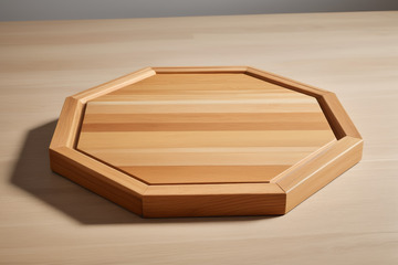 木质八角形托盘静物展示