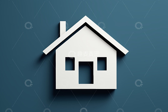 简约白色房屋图标