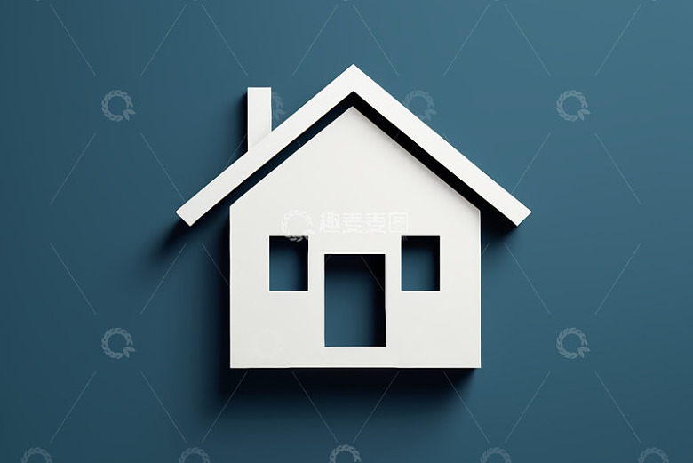 简约白色房屋图标