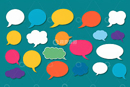 多彩对话气泡素材