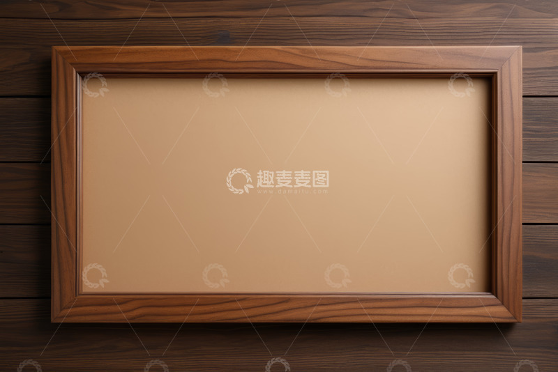 高清大图下载【趣麦麦图】木质背景上的空相框