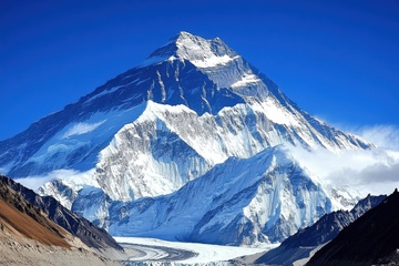 高耸的雪山美景