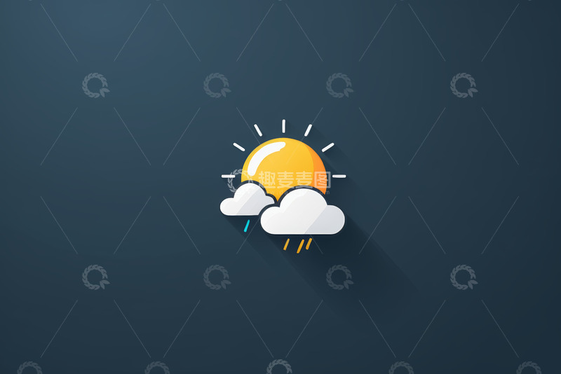 高清大图下载【趣麦麦图】-太阳云朵天气图标素材