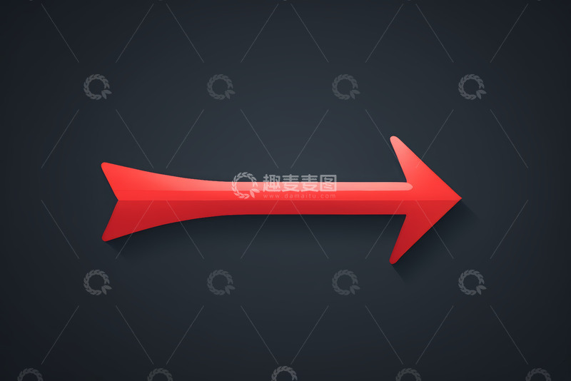 高清大图下载【趣麦麦图】红色箭头符号设计素材