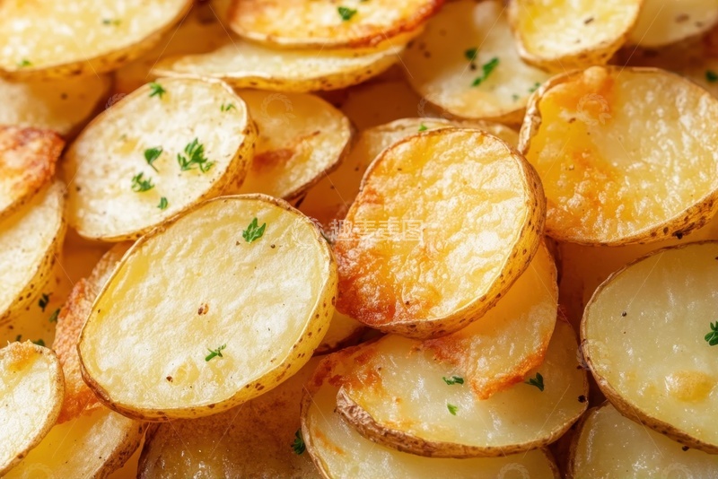高清大图下载【趣麦麦图】美味的烤土豆片美食