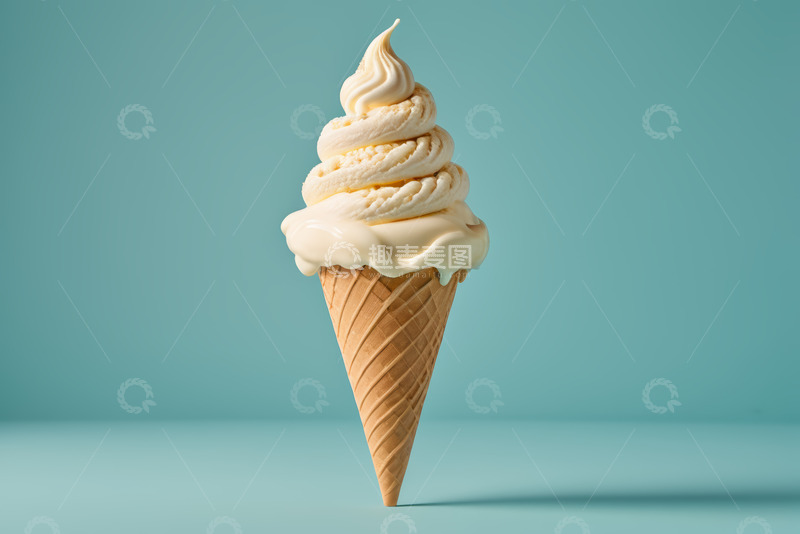高清大图下载【趣麦麦图】甜筒冰淇淋特写