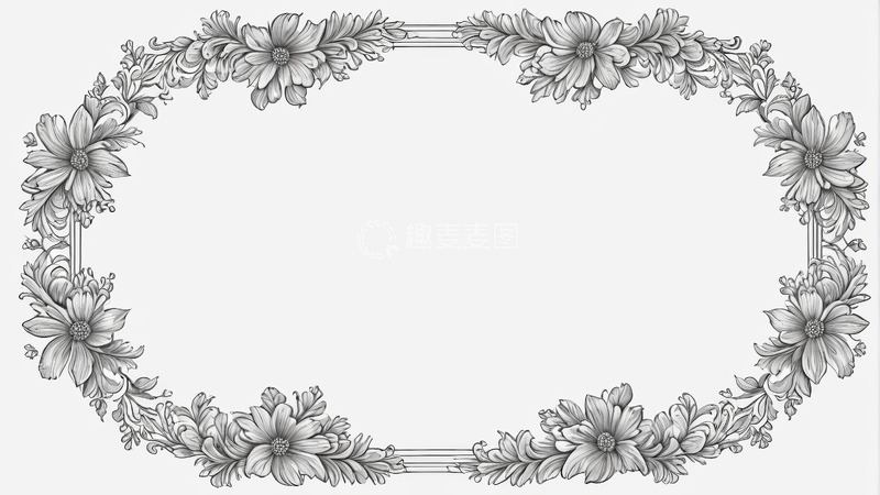 高清大图下载【趣麦麦图】花卉装饰边框设计素材
