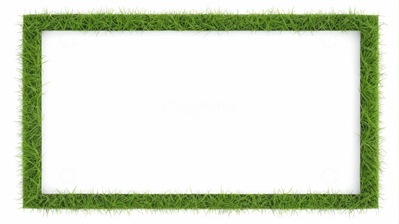 高清大图下载【趣麦麦图】绿色草坪边框素材