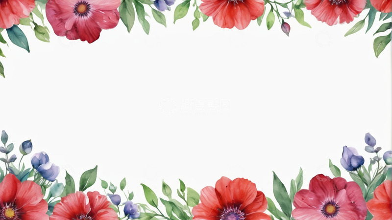 高清大图下载【趣麦麦图】花卉装饰边框素材