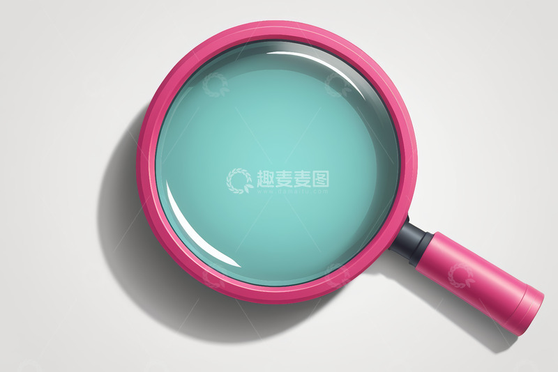 高清大图下载【趣麦麦图】粉红色放大镜特写