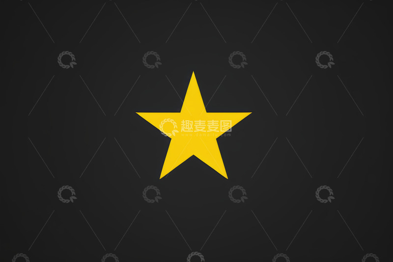高清大图下载【趣麦麦图】黑色背景黄色五角星图形