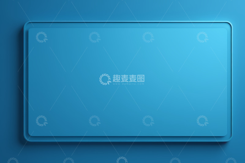 高清大图下载【趣麦麦图】蓝色背景现代矩形展示框
