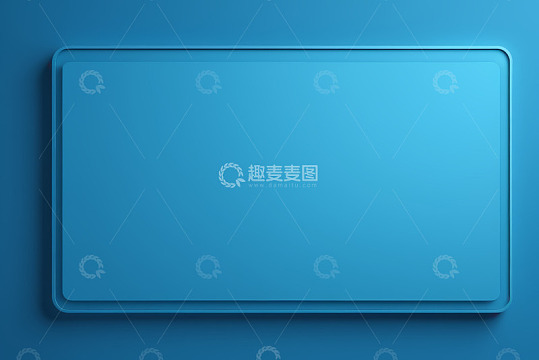 蓝色背景现代矩形展示框