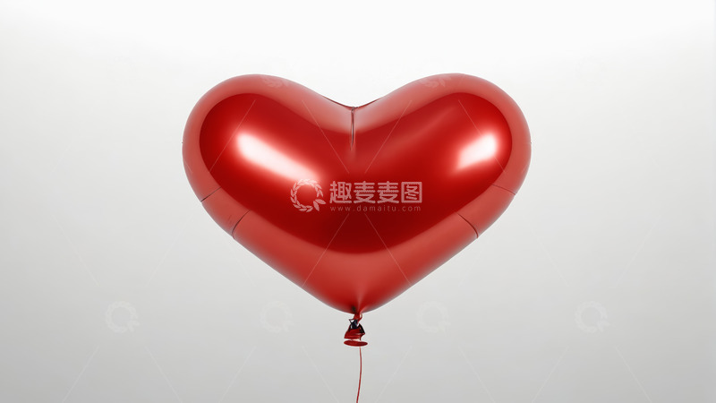 高清大图下载【趣麦麦图】红色心形气球特写