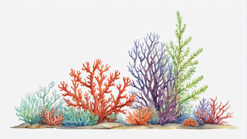高清大图下载【趣麦麦图】多彩珊瑚海底景观