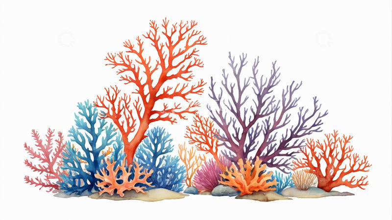高清大图下载【趣麦麦图】多彩珊瑚海底景观素材