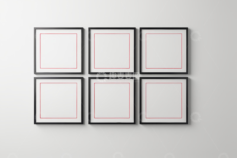 高清大图下载【趣麦麦图】墙面装饰黑色相框组合
