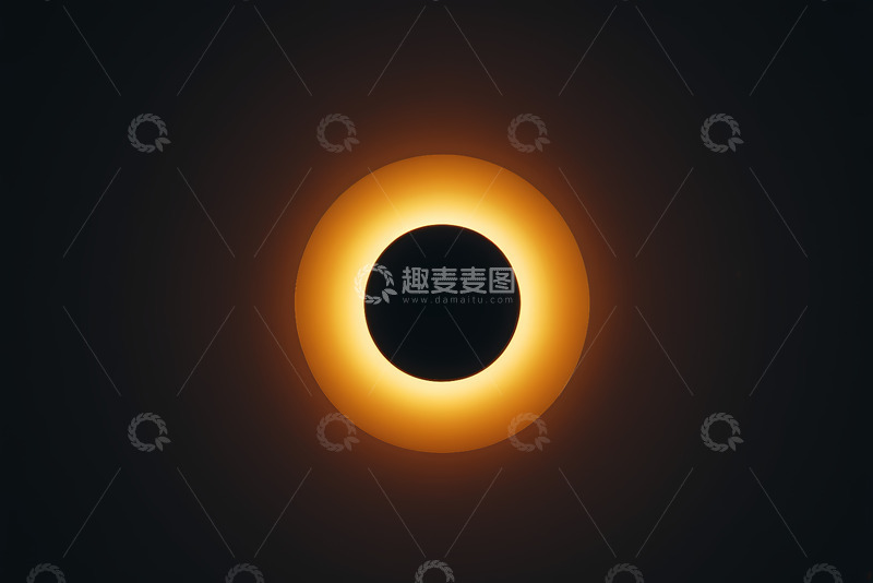 高清大图下载【趣麦麦图】-日食天文现象特写画面