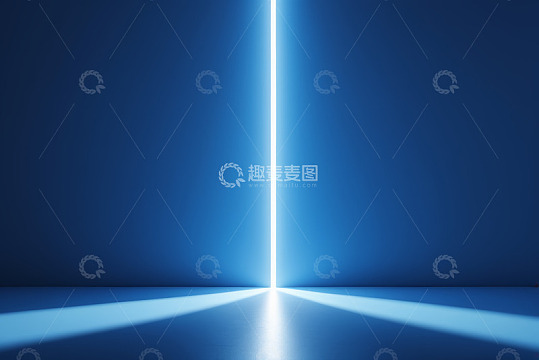 蓝色背景发光光线场景