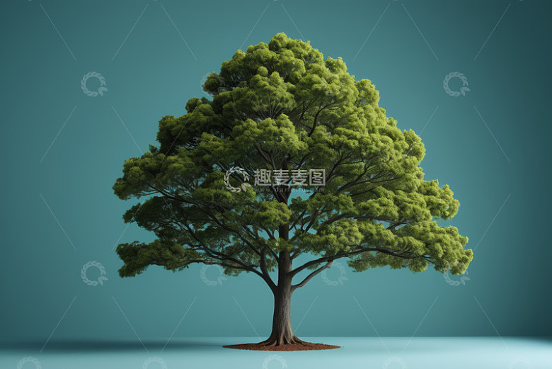 单棵绿树素材