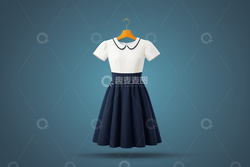 高清大图下载【趣麦麦图】挂在衣架上的女士连衣裙