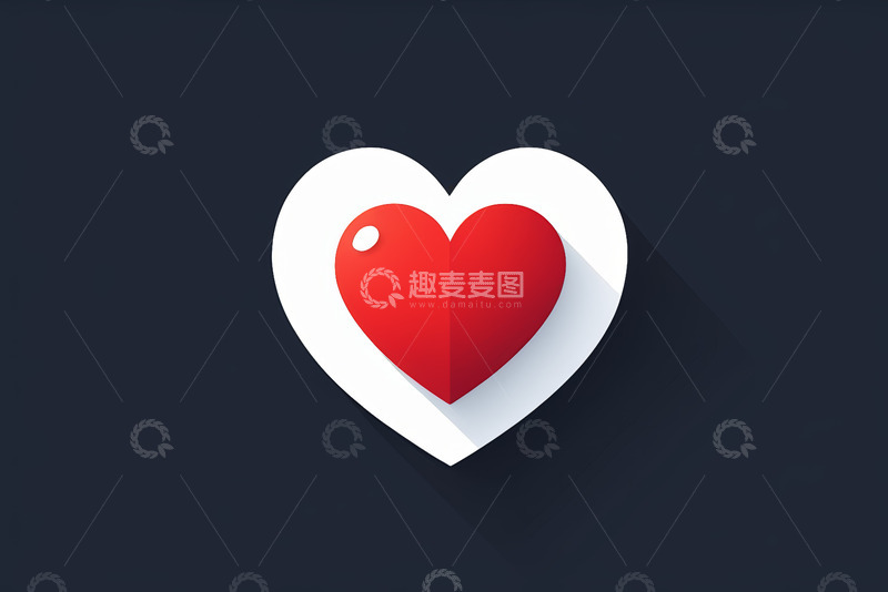 高清大图下载【趣麦麦图】红心图标设计素材