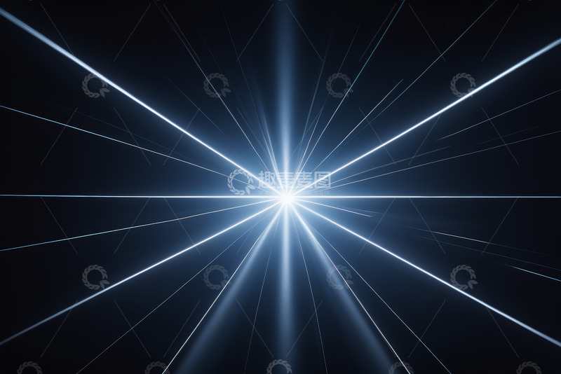 高清大图下载【趣麦麦图】蓝色发光放射光线背景