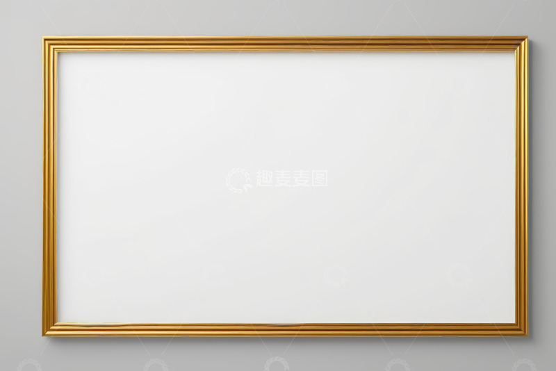 高清大图下载【趣麦麦图】金色框架装饰画框