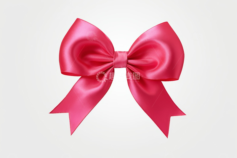 高清大图下载【趣麦麦图】玫红色蝴蝶结装饰素材
