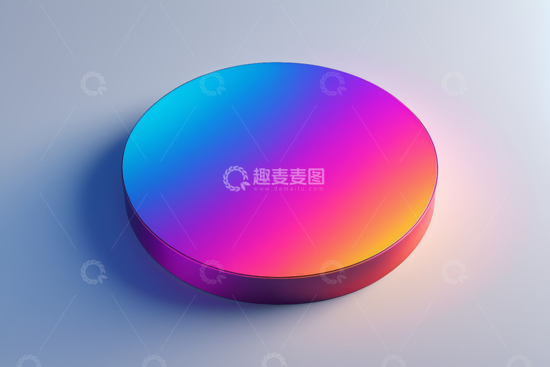 高清大图下载【趣麦麦图】彩色渐变圆形展示台