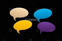 彩色对话气泡素材