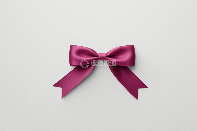 高清大图下载【趣麦麦图】玫红色丝带蝴蝶结
