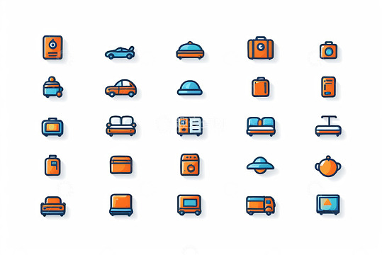 多彩生活用品图标集合