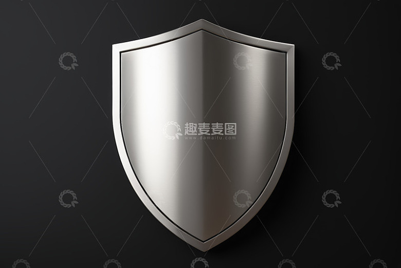 金属盾牌特写素材