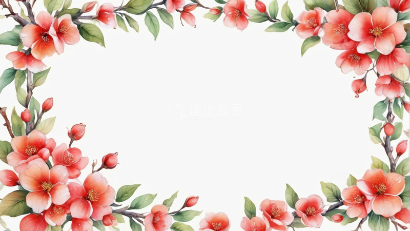 高清大图下载【趣麦麦图】花卉装饰边框素材